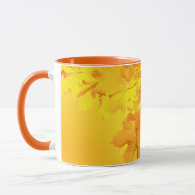 Gelbe Ahorn-Keramik Tasse (Links)