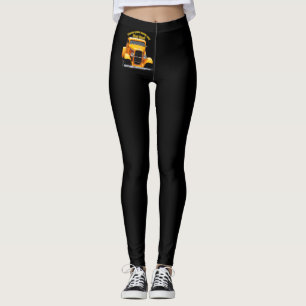 Gelbe, alte Roadster mit den vorderen Fenstern geh Leggings