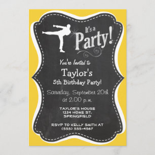 Gelbe Amber Martial Arts Einladung