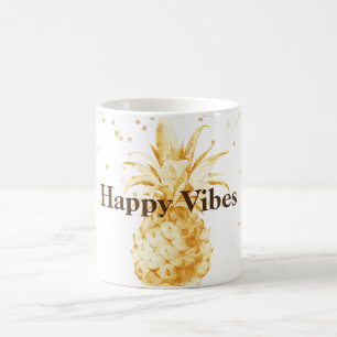 Gelbe Ananas Kaffeetasse