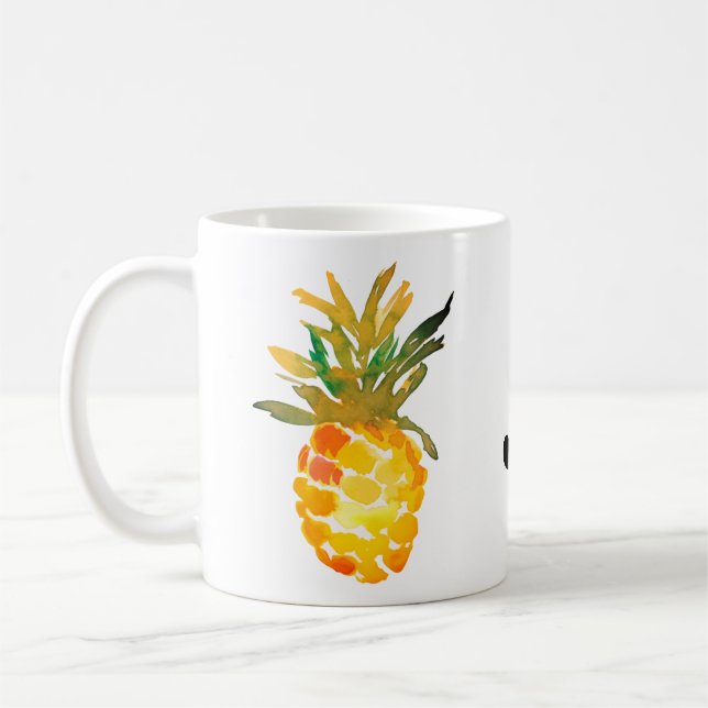 Gelbe Ananas Kaffeetasse (Links)