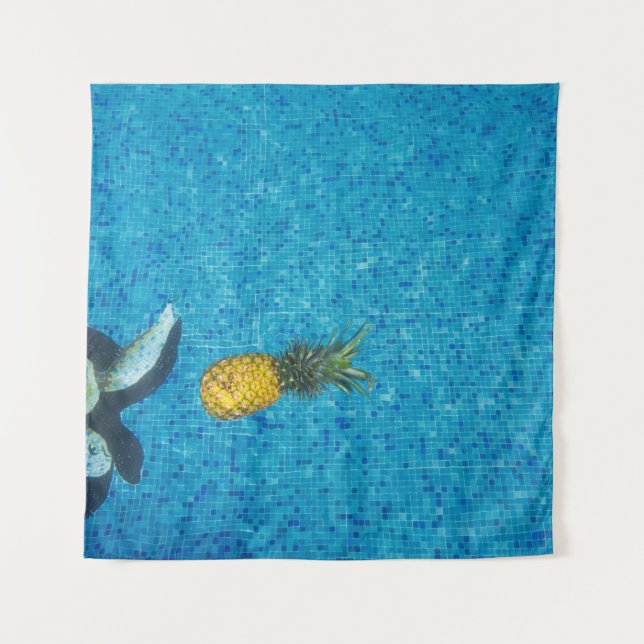 Gelbe Ananas Wandteppich (Vorderseite)