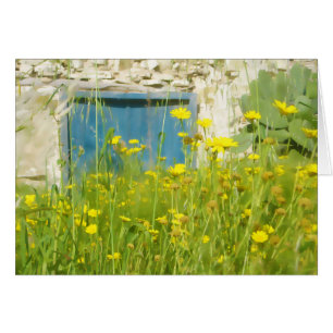 Gelbe Aquarellfarben-Blume