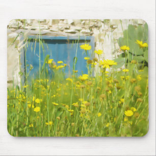 Gelbe Aquarellfarben-Blume Mousepad