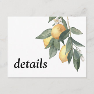 Gelbe Aquarellfarben und grüne Blätter Begleitkarte