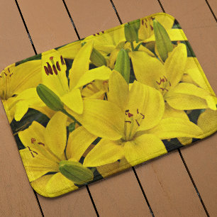 Gelbe Asiatische Lilien Badematte