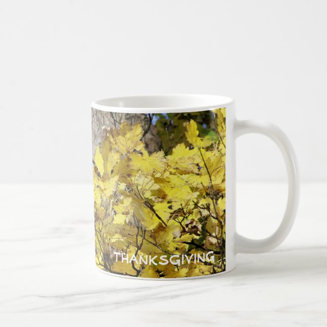 GELBE AUTUMNSTÜCKE TASSE (Rechts)