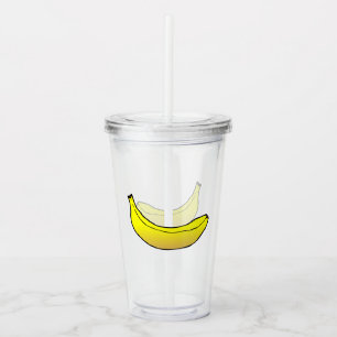 Gelbe Banane Acryltrinkbecher