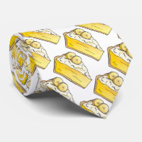 Gelbe Banane Creme Pie Slice Feinschmecker Krawatt