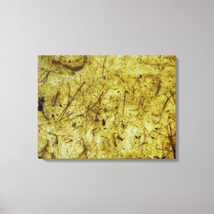 Gelbe Banane in Papier Eingewickelter Leinwanddruc Leinwanddruck