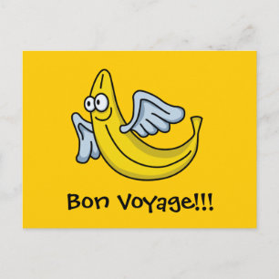 Gelbe Banane Postkarte