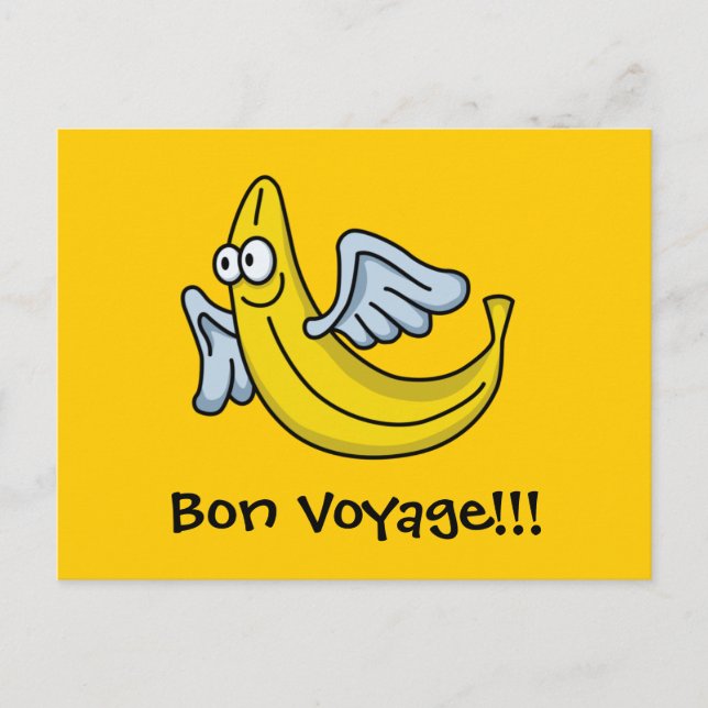Gelbe Banane Postkarte (Vorderseite)