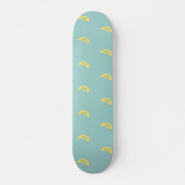 Gelbe Banane zeichne blaues Muster Skateboard
