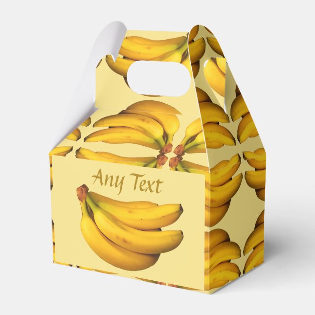 Gelbe Bananen in einem Haufen Geschenkschachtel (Vorderseite)