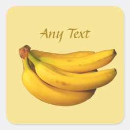 Gelbe Bananen in einem Haufen Quadratischer Aufkleber