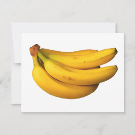 Gelbe Bananen in einem Haufen, rechteckig Mitteilungskarte