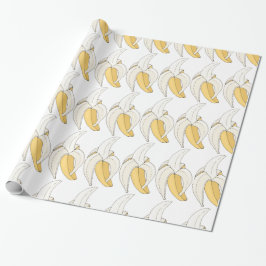Gelbe Bananen Obst Geschenkpapier