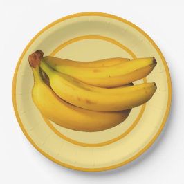 Gelbe Bananen-Steine Pappteller