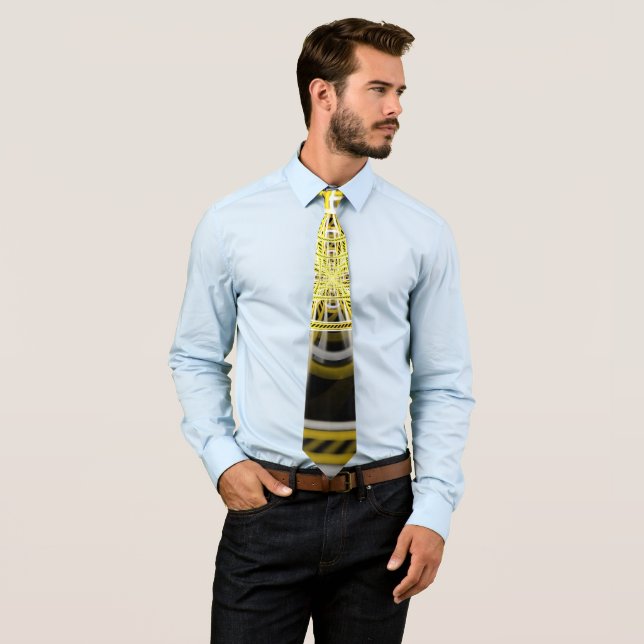 Gelbe Band-Rollen-Untersetzer-Fahrt auf Krawatte (Beispiel)