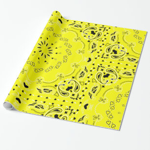 Gelbe Bandana-Prinzessinnen Geschenkpapier