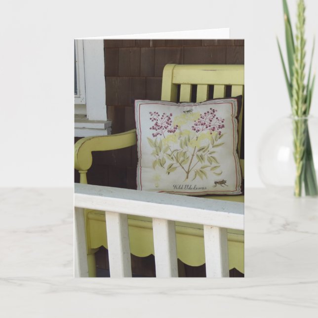 Gelbe Bank und Kissen - Martha's Vineyard Karte (Vorderseite)