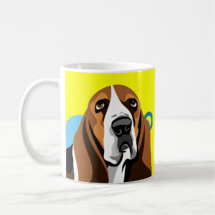 Gelbe Basset-Tasse Kaffeetasse