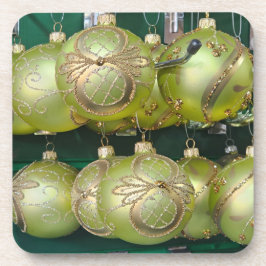 Gelbe Baubles naher Blick Untersetzer