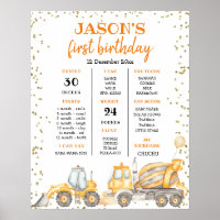 Gelbe Bauweise Geburtsdatum Erstes Geburtstagszeic