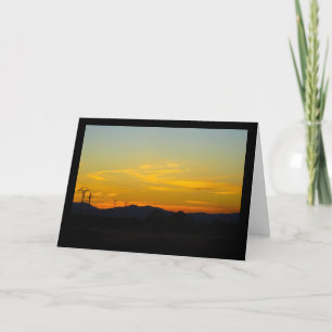 Gelbe Berglandschaft bei Sonnenuntergang Karte