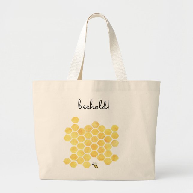 Gelbe Biene, die riesige Tasche malt (Vorne)