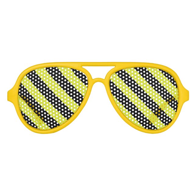 Gelbe Bienenreifen Individuelle Party-Sonnenbrille Partybrille (Vorderseite)