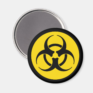 Gelbe Biogefährdung Magnet