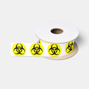 Gelbe Biogefährdung Satinband