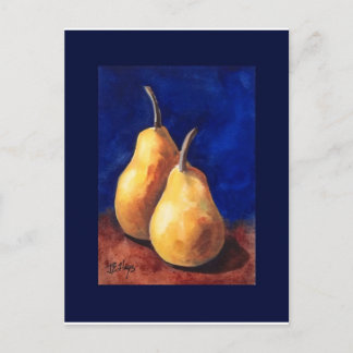Gelbe Birnen Postkarte