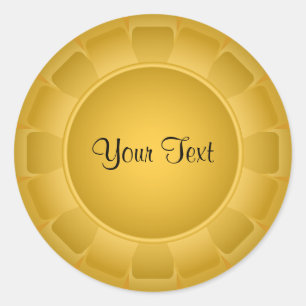 Gelbe Blase für Multifunktionsleisten Runder Aufkleber