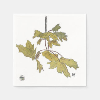 Gelbe BlätterPapier Cocktail Napkin Serviette