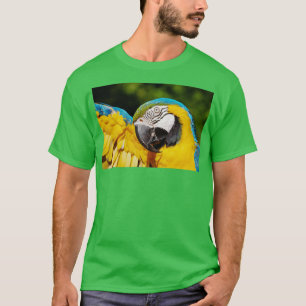 Gelbe Blaue Amp Grüner Papagei T-Shirt