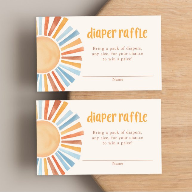 Gelbe, blaue Boho-Windel-Gewinnkarten Begleitkarte (Von Creator hochgeladen)