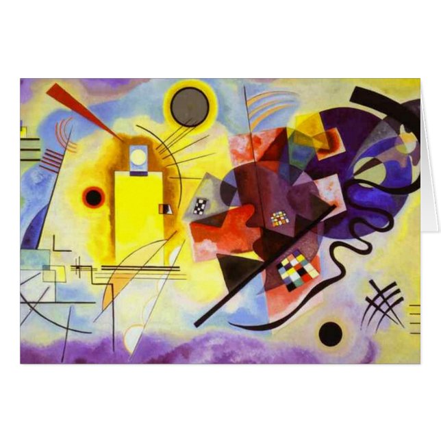 Gelbe blaue Kandinsky-Abstrakte Malerei (Vorderseite (Horizontal))