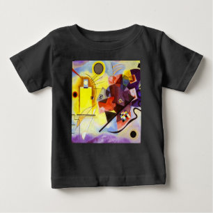 Gelbe blaue Kandinsky-Abstrakte Malerei Baby T-shirt