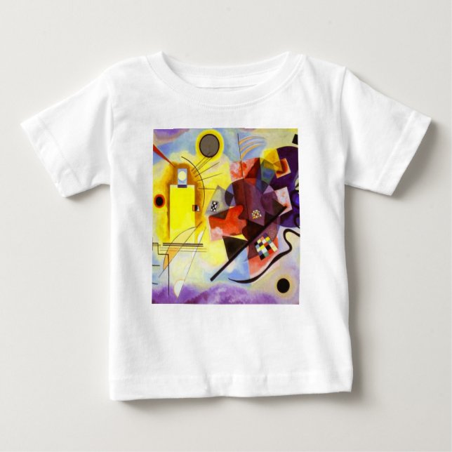 Gelbe blaue Kandinsky-Abstrakte Malerei Baby T-shirt (Vorderseite)
