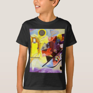 Gelbe blaue Kandinsky-Abstrakte Malerei T-Shirt