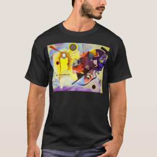 Gelbe blaue Kandinsky-Abstrakte Malerei T-Shirt