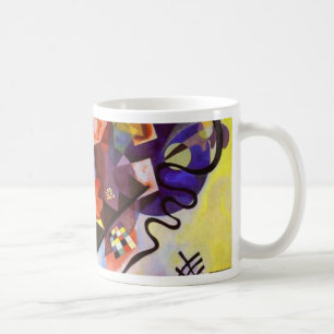 Gelbe blaue Kandinsky-Abstrakte Malerei Tasse