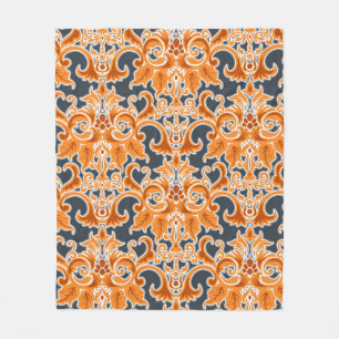Gelbe blaue Ornament Nahtloser Hintergrund Pattern Fleecedecke