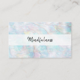 *~* gelbe blaue rosa Pastellmindfulness-Meditation Visitenkarte