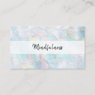 *~* gelbe blaue rosa Pastellmindfulness-Meditation Visitenkarte