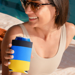 Gelbe blaue Streifen Dosenkühler