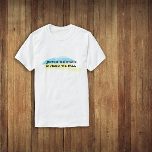 Gelbe blaue ukrainische Flagge vereint wir stehen  T-Shirt