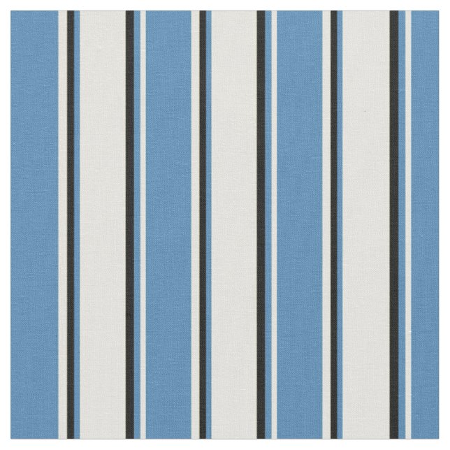 Gelbe, blaue und schwarze Streifen Stoff (Nahaufnahme)